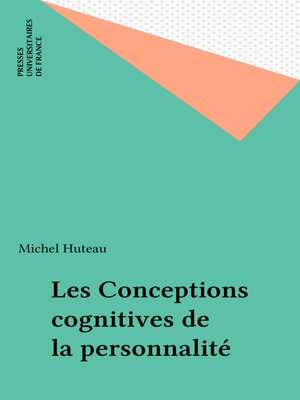 cover image of Les Conceptions cognitives de la personnalité